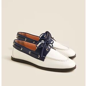 J. Crew White and Navy Women's Loafers